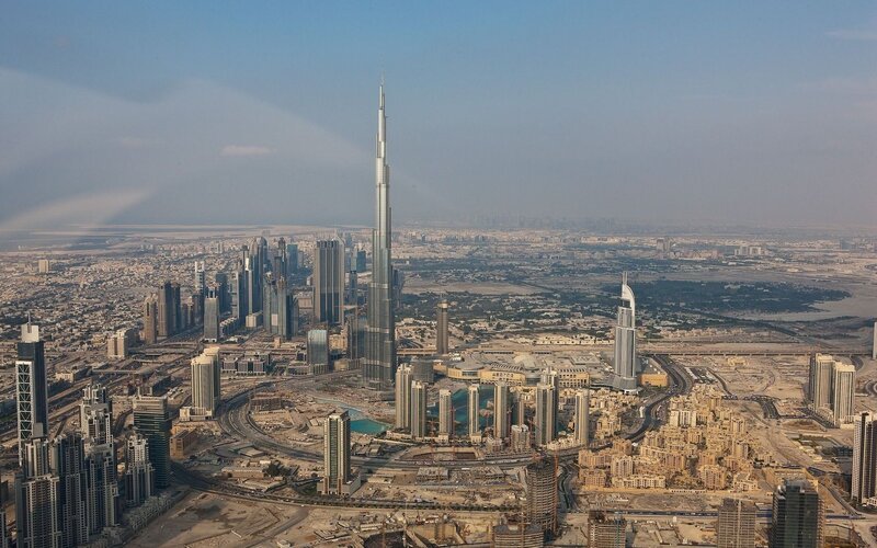 Burj Khalifa Skyscraper — Gray