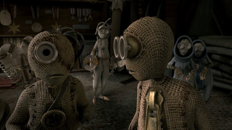 Burlap Figures in Workshop