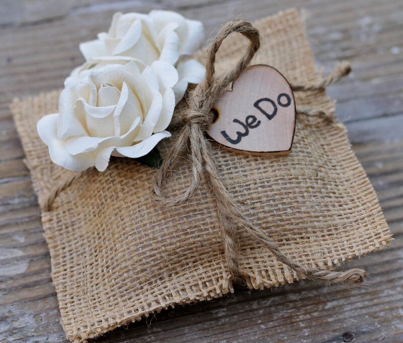 Burlap Wedding Favor
