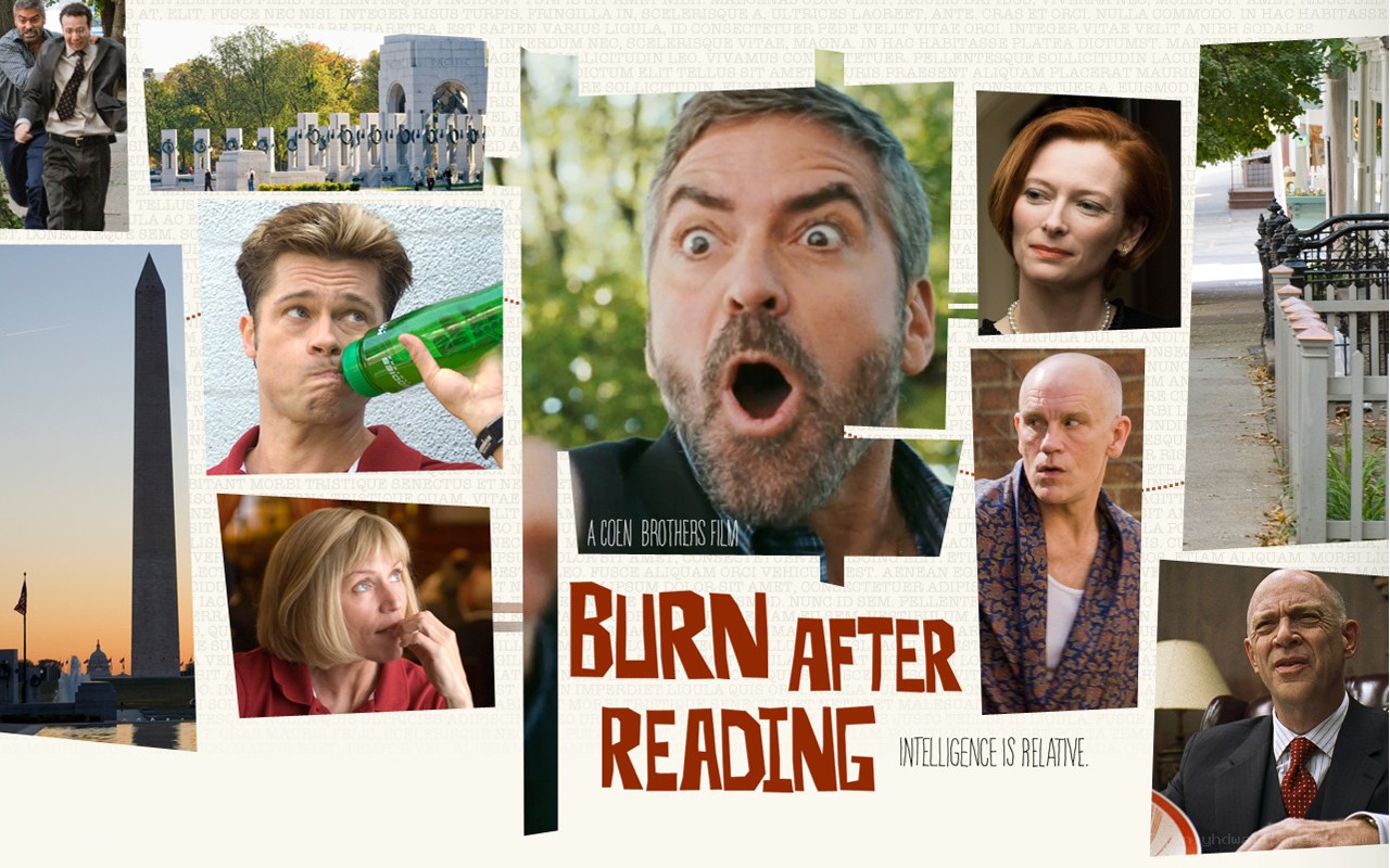 Burn After Reading movie collage
