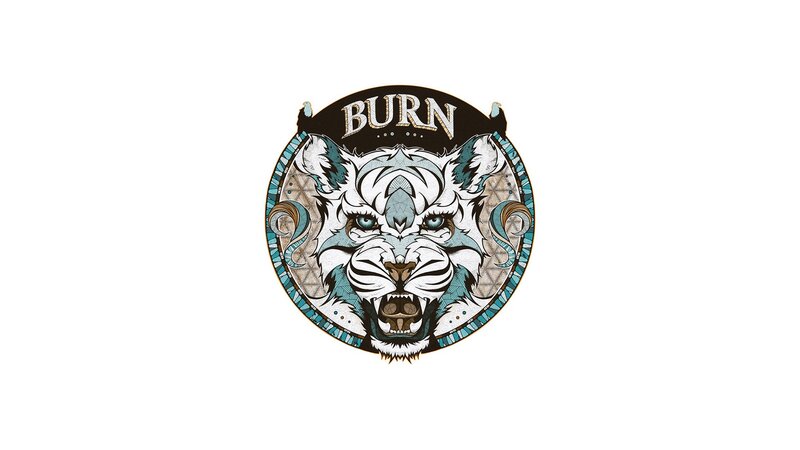 Burn logo with tiger head