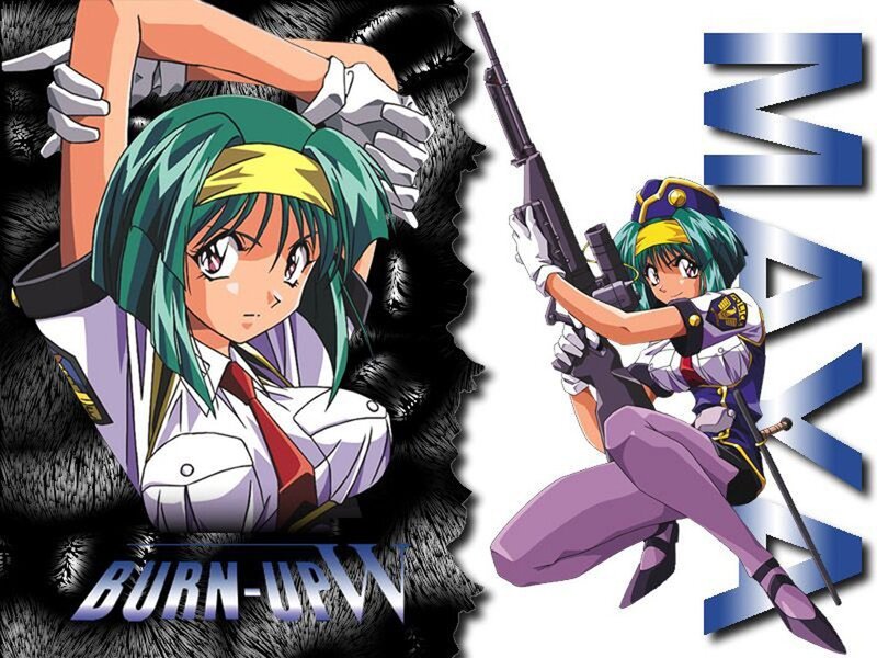 Burn-Up W anime promotional art