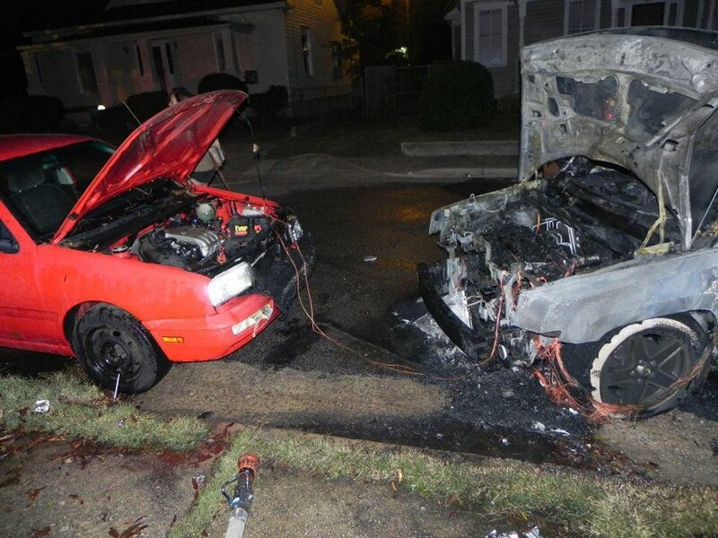Burned Cars on Street