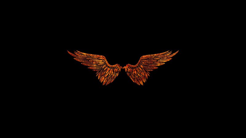 burning angel wings