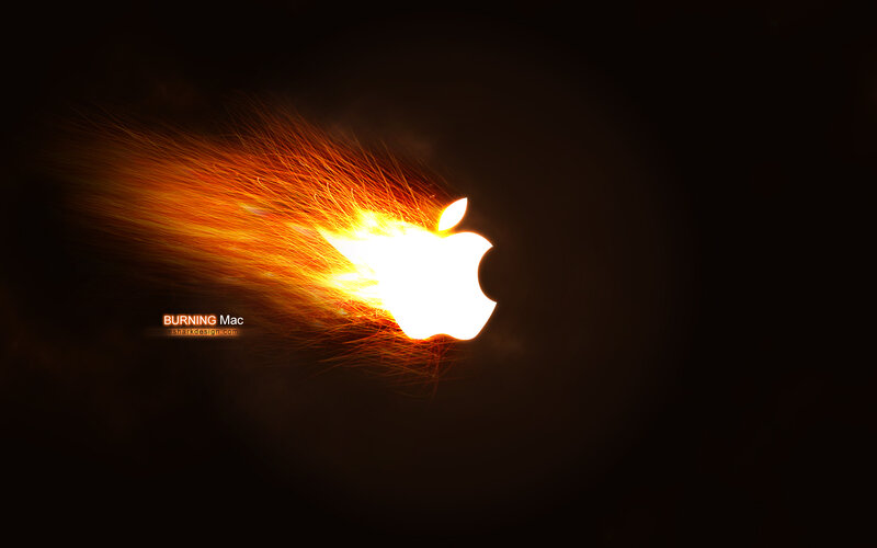 Burning Apple Mac Logo