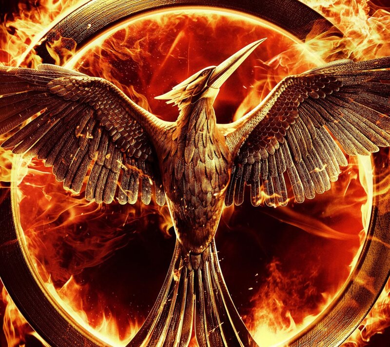 Burning Bird in Circle