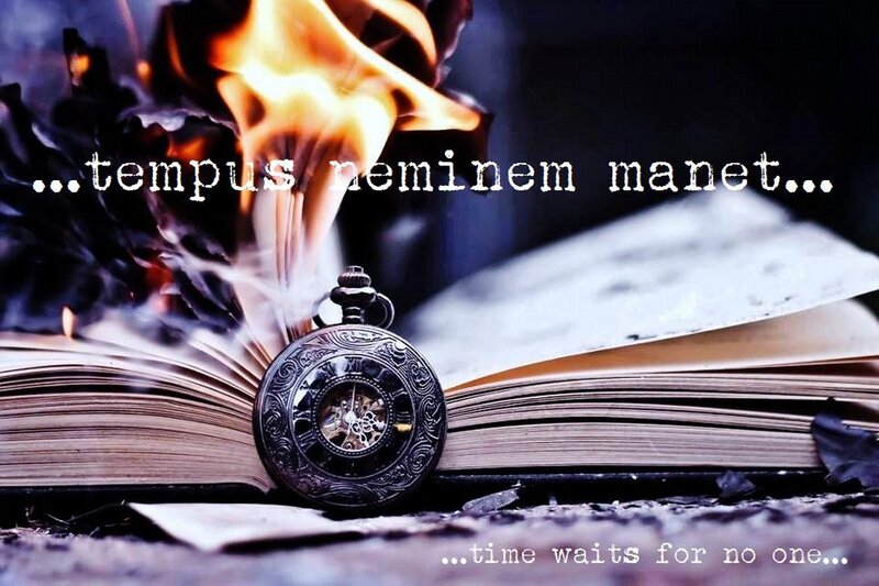 Burning Book with Pocket Watch
