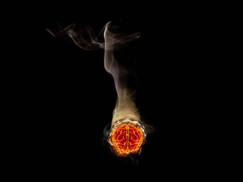 Burning brain cigarette