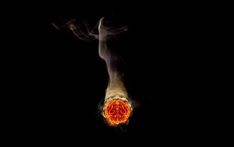Burning Brain Cigarette — Black