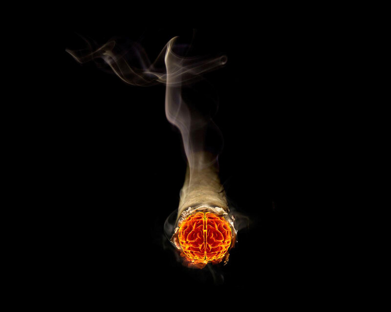 Burning brain cigarette