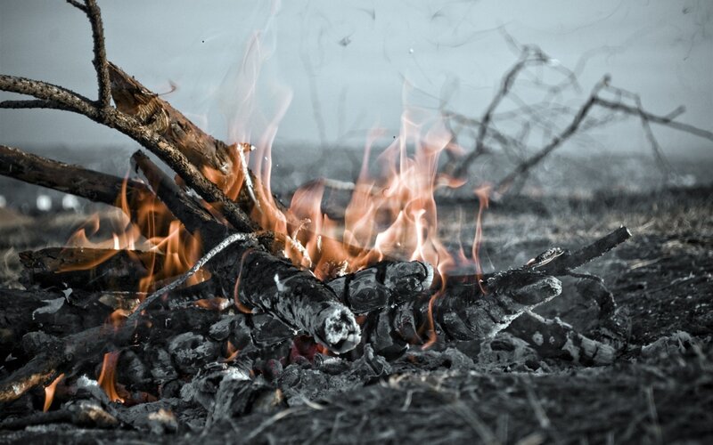 Burning Campfire — Orange