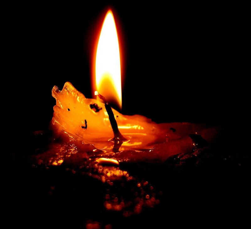 Burning Candle Wax