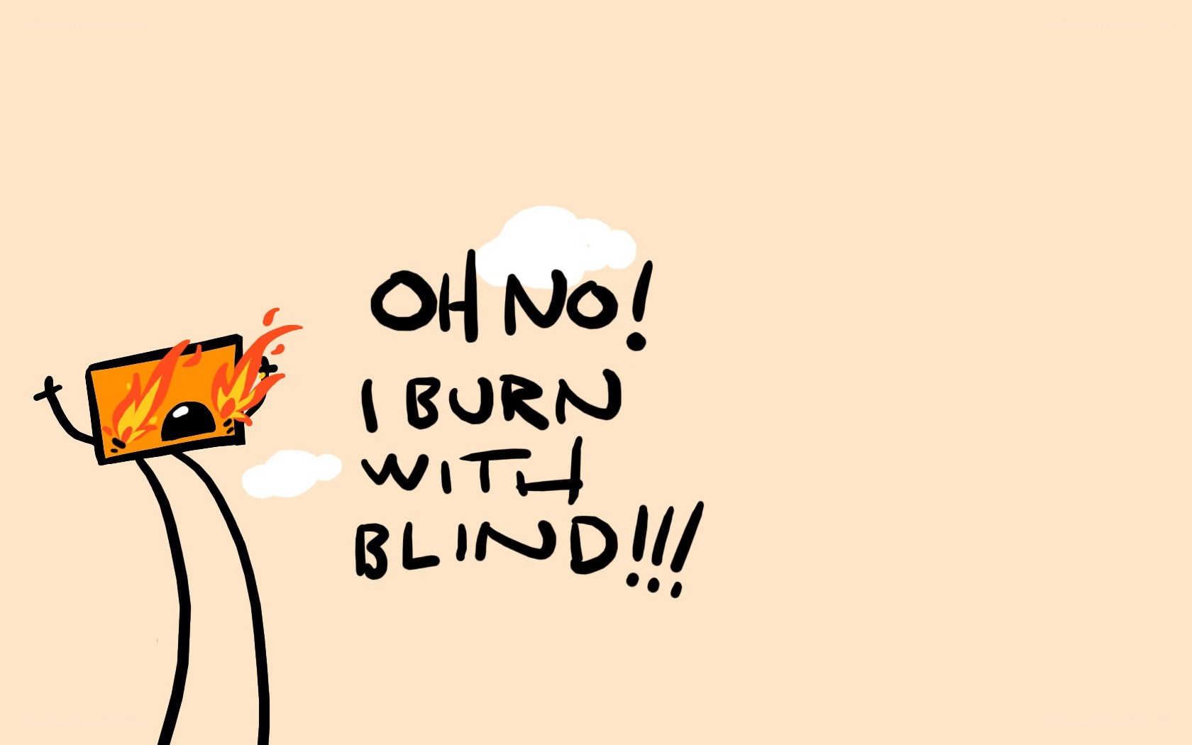 burning character comic