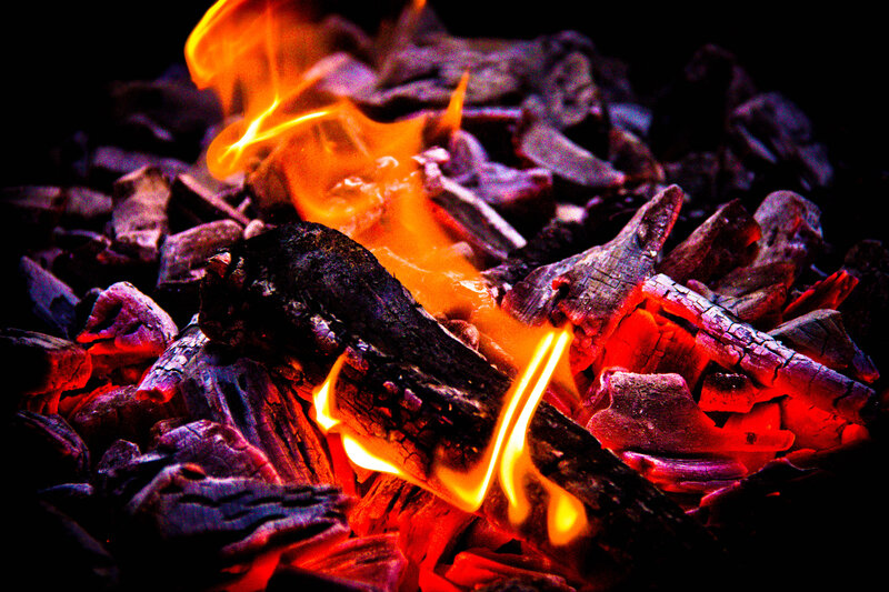 Burning Charcoal