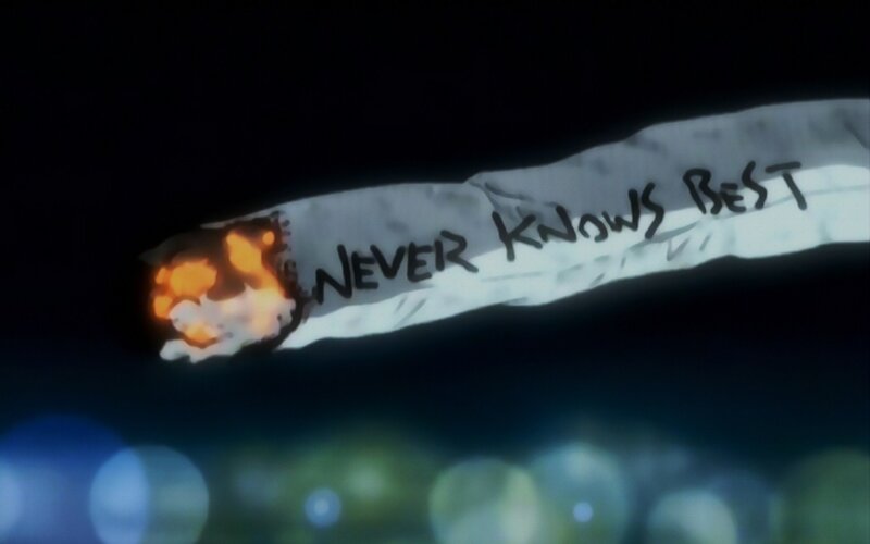 Burning Cigarette — Black, Dramatic, Night, Anime, Flame, Text, White, Orange