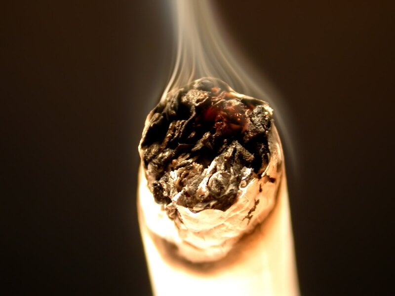 Burning Cigarette Tip — Black