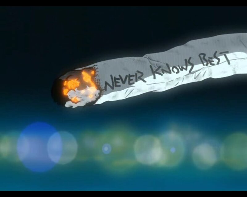 burning cigarette with text