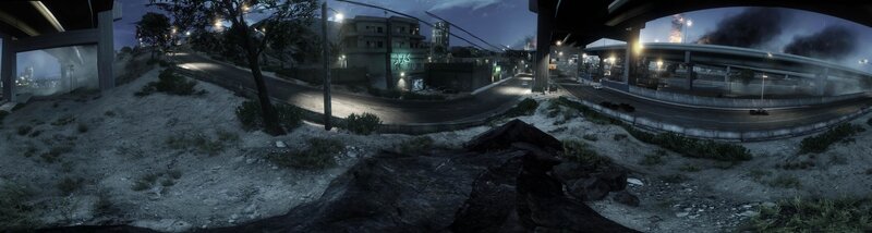 Burning City at Night — Gray