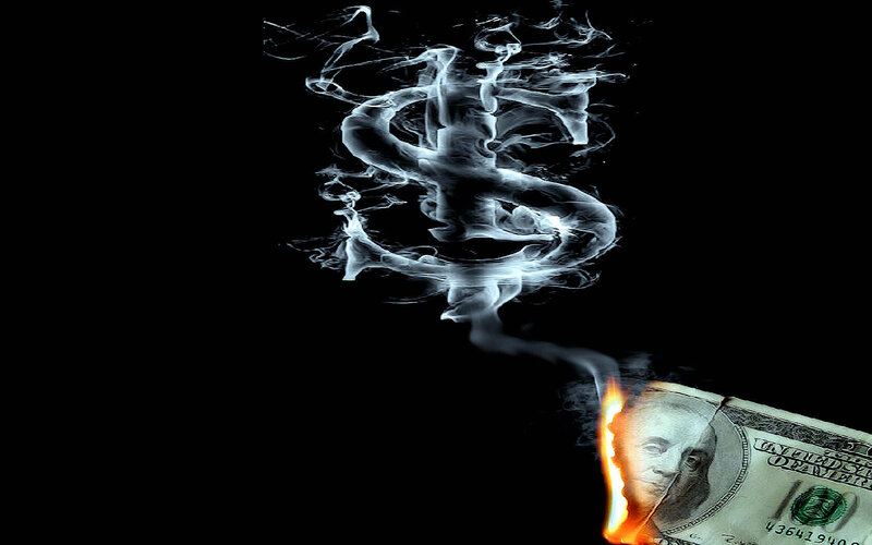 Burning Dollar Bill