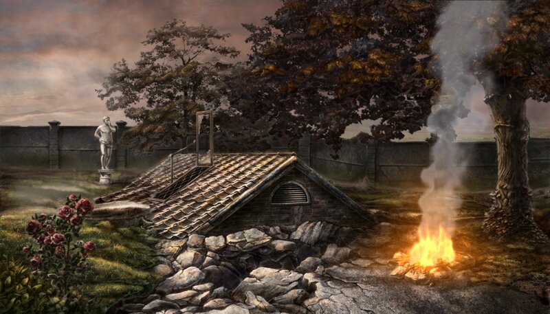 Burning Fire in Garden