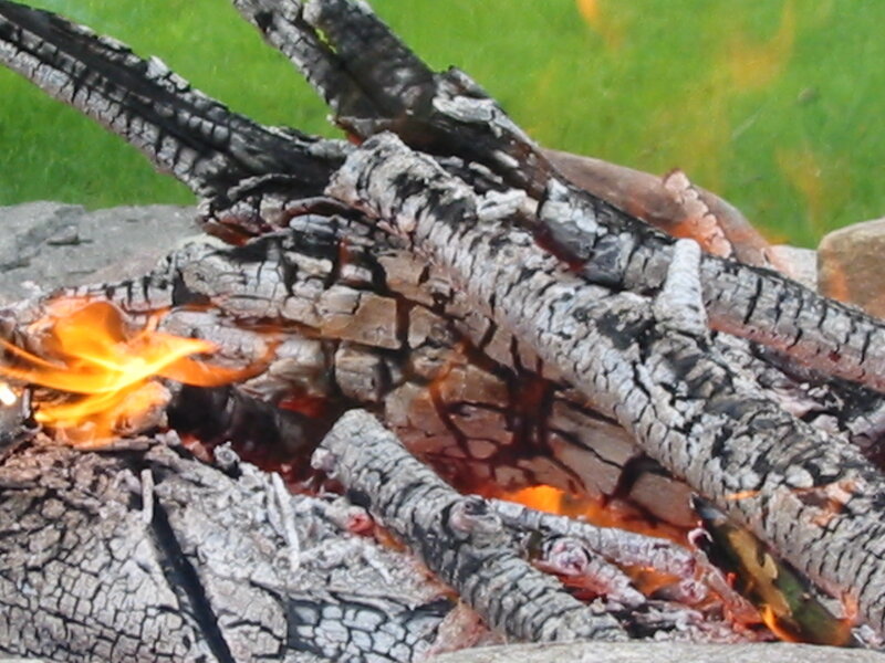 Burning Firewood Logs — Orange, Warm