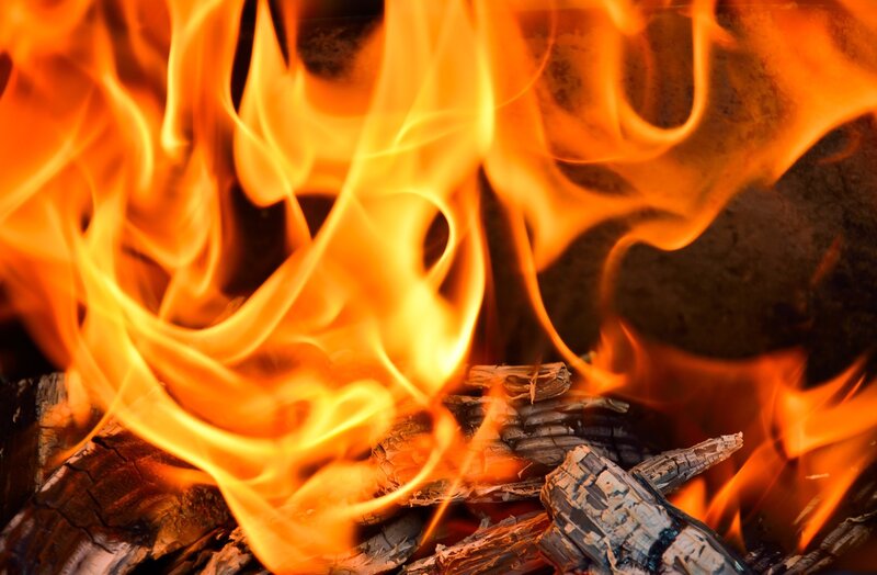 Burning Firewood — Orange, Intense, Photograph, Fire