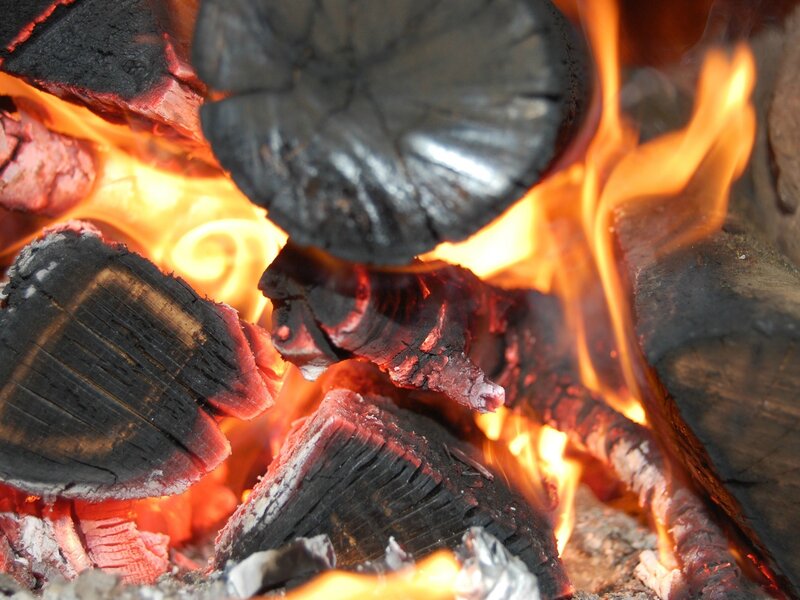Burning Firewood — Orange, Warm, Photograph, Fire