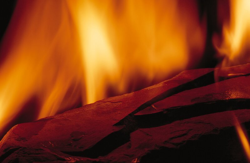 Burning Firewood — Orange, Warm, Photograph
