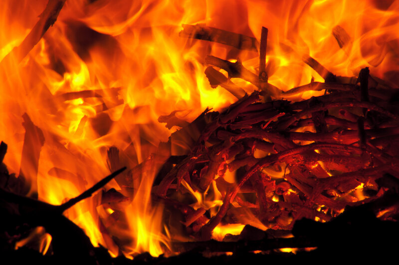 Burning Firewood