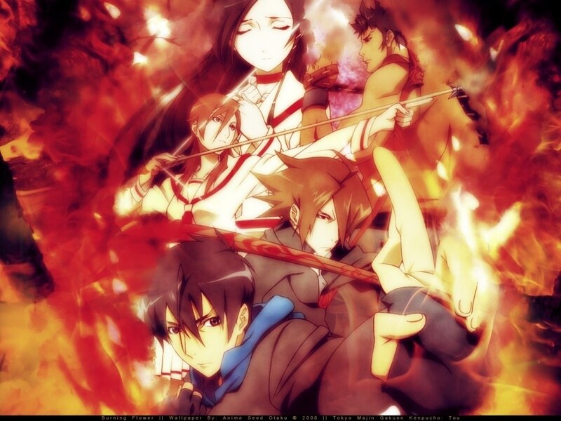 Burning Flower anime characters