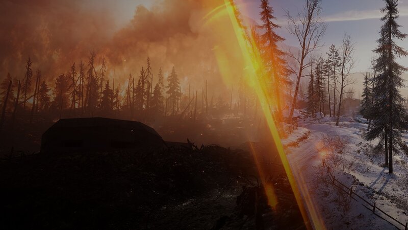 Burning Forest with Bunker