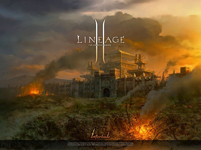 Burning Fortress at Sunset