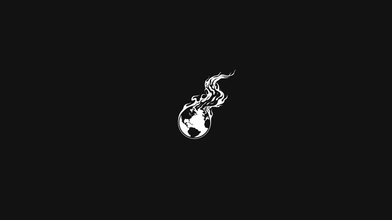 Burning Globe — Black, Dramatic