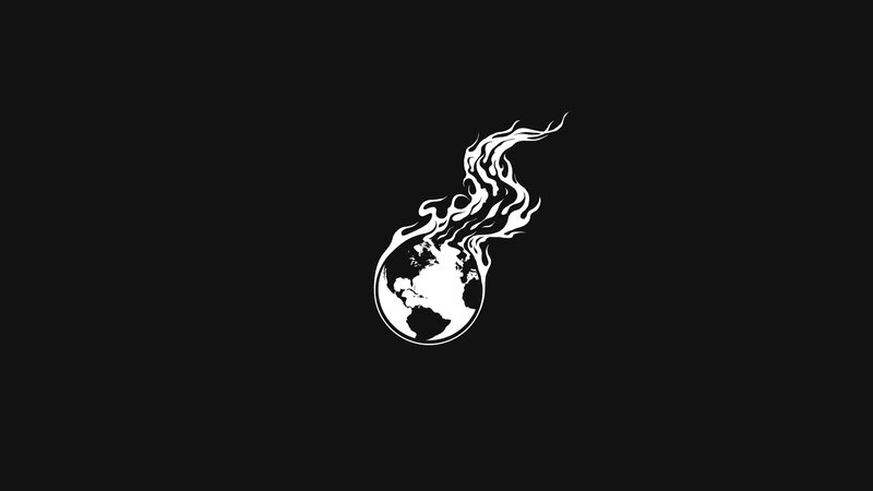 Burning Globe — Black