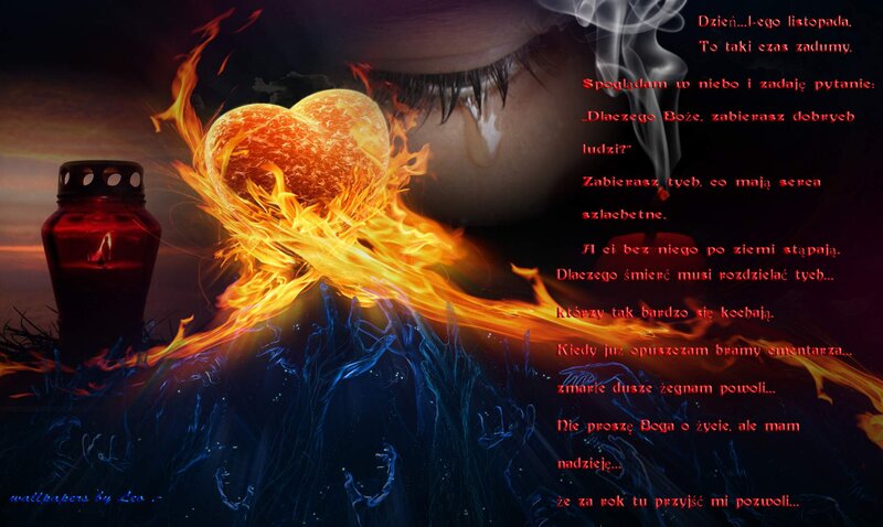 Burning Heart and Candle