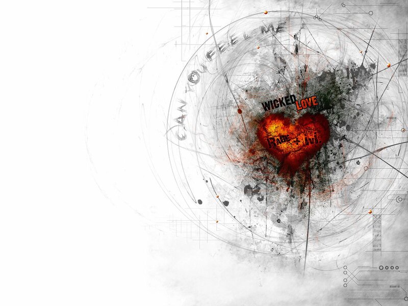 Burning Heart with Text