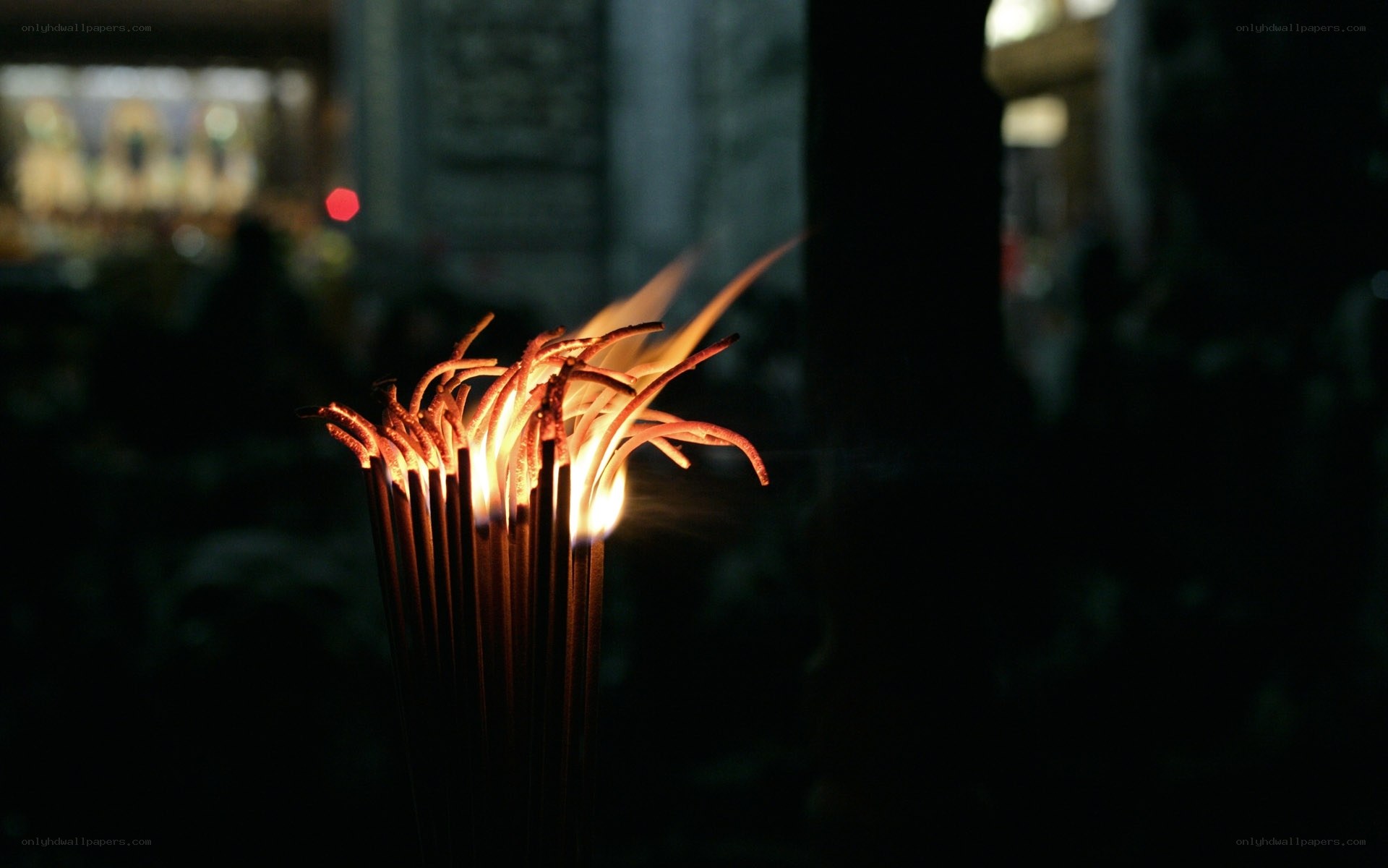 Burning incense sticks