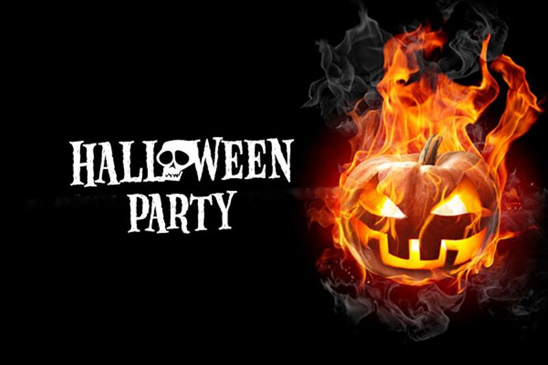 Burning Jack-o-lantern — Black