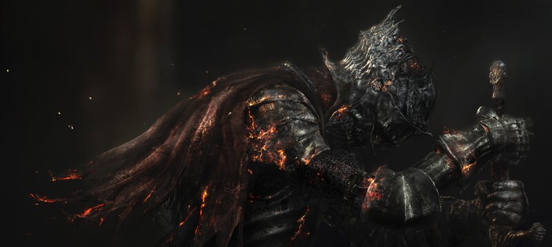 Burning Knight in Armor — Black