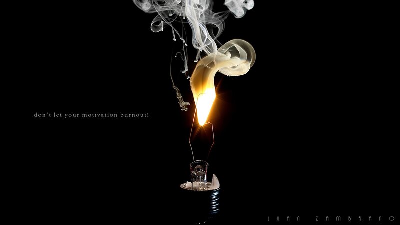 Burning Light Bulb — Black, Dramatic, Photograph, Smoke, Flame