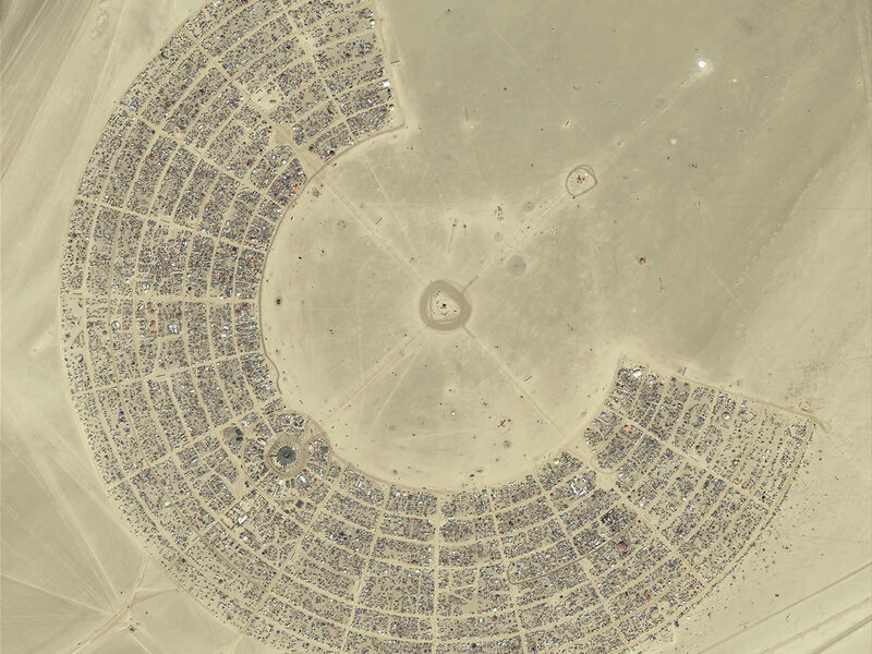 Burning Man festival aerial view
