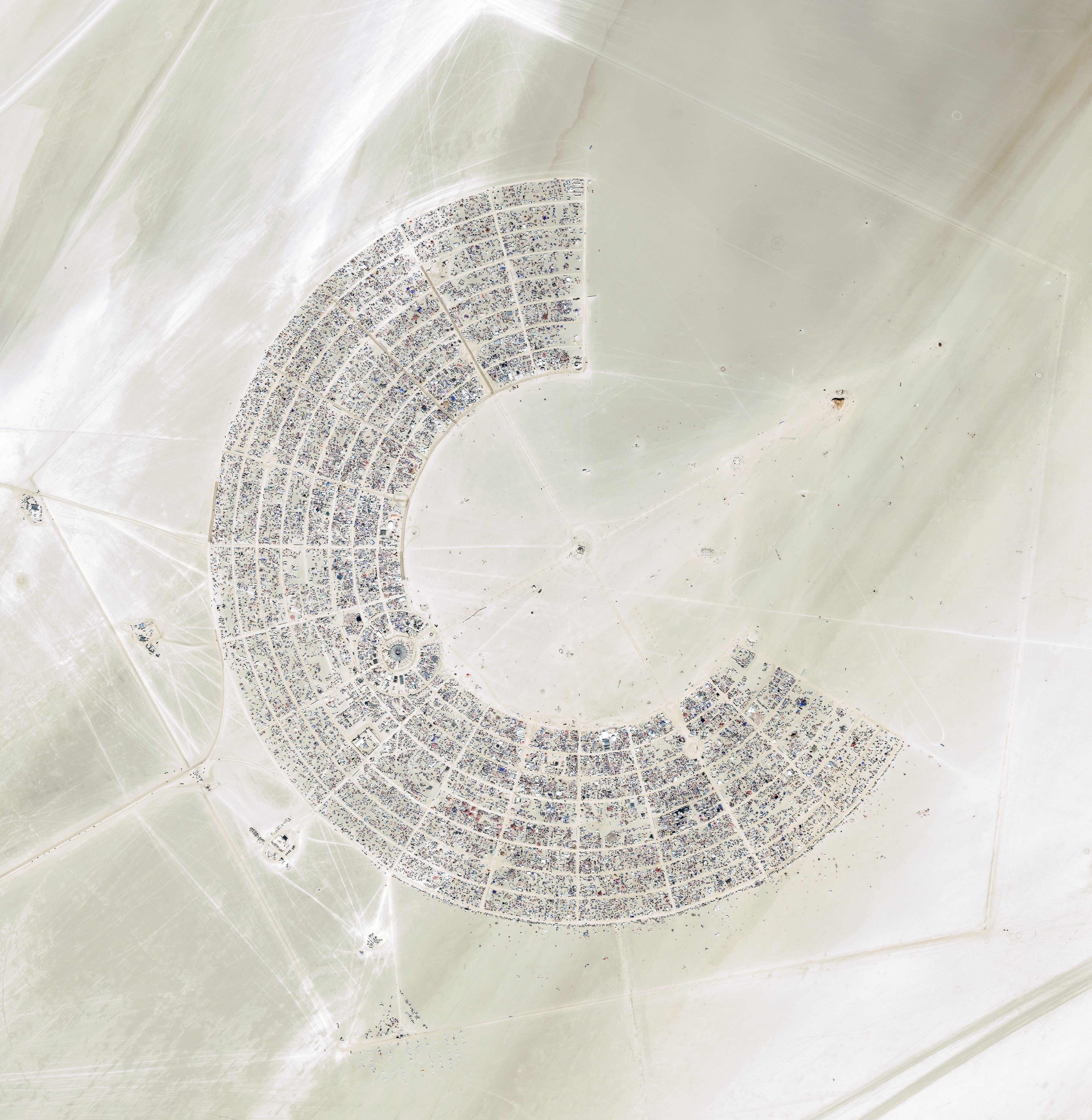 Burning Man festival aerial view