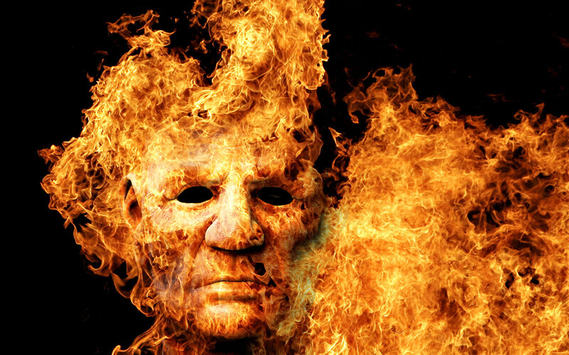 Burning Mask — Orange