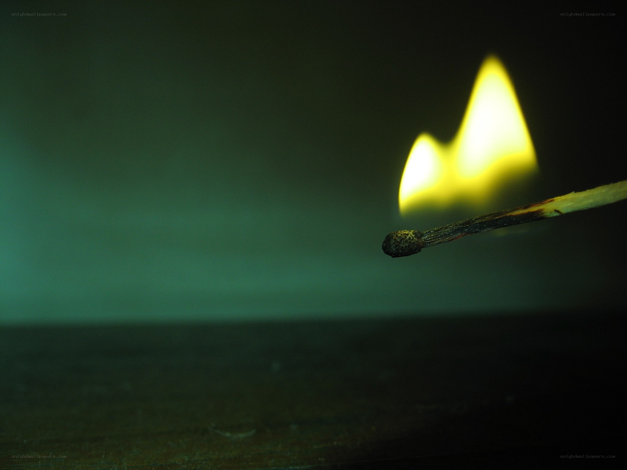 burning match flame