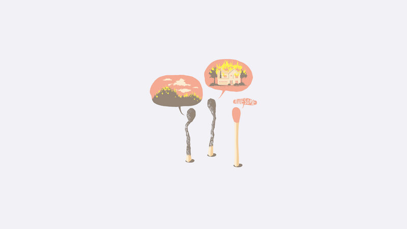burning match illustrations