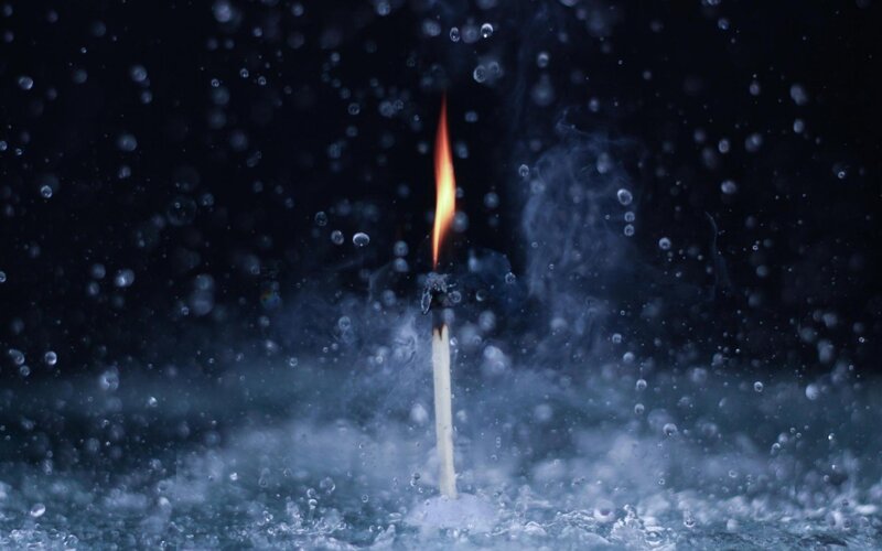 Burning Match in Water