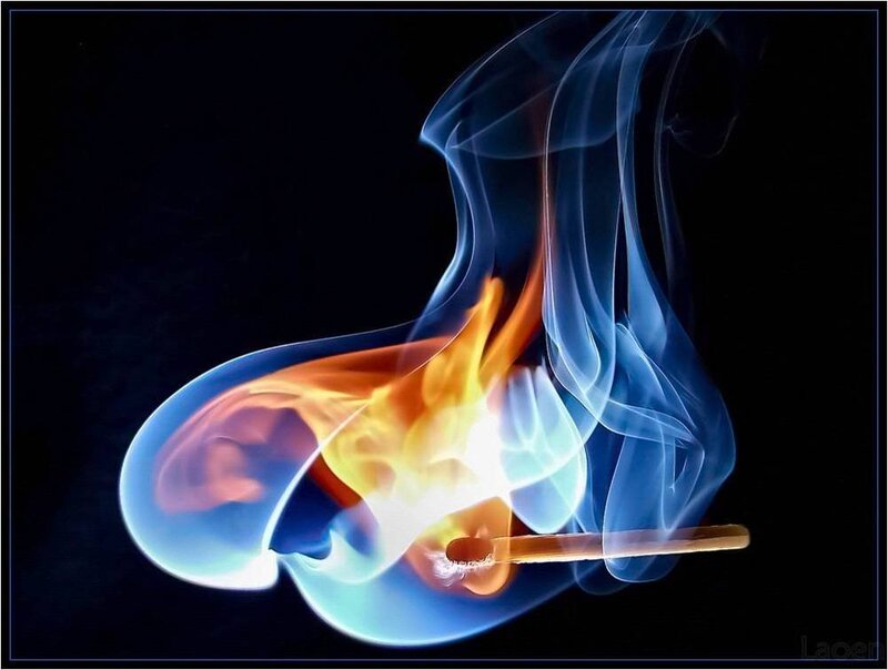 Burning Matchstick — Blue