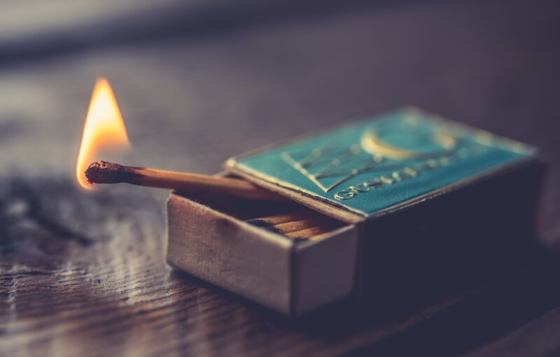 Burning Matchstick — Brown