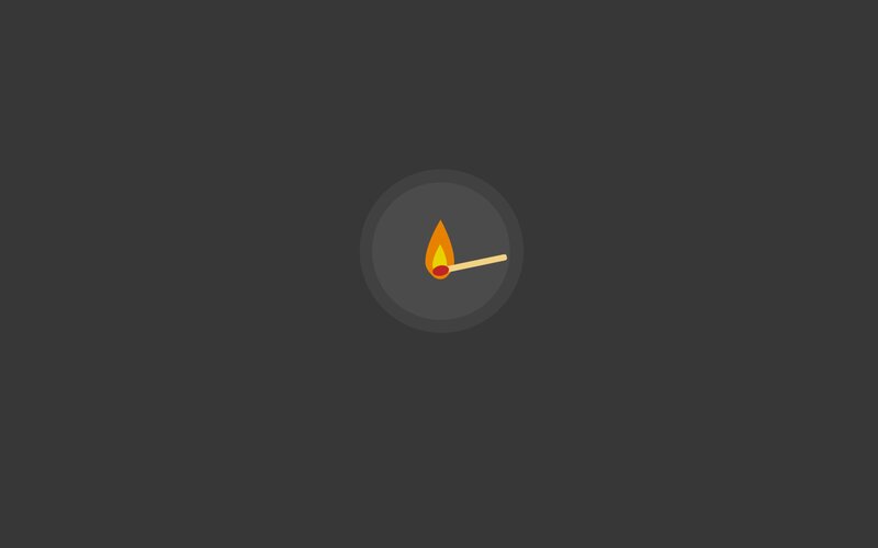Burning Matchstick — Gray