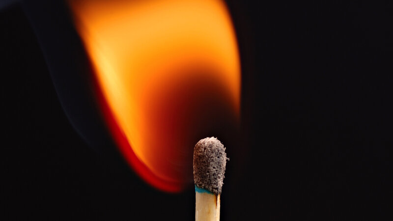 Burning Matchstick — Orange